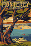 Monterey, California - Coastal Scene