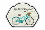 Martha's Vineyard, Massachusetts - Beach Cruiser & Basket - The Simple Life - Contour