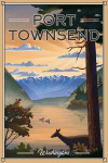 Port Townsend, Washington - Lithograph - Olympic National Park