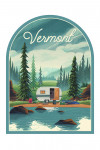 Vermont - Get Outside Series - Outdoor Activity - At Home Anywhere - Camper in Evergreens - Contour