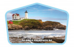 York, Maine - Photography - Nubble Lighthouse on a Sunny Day - Contour