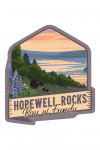 Hopewell Rocks, New Brunswick - Painterly - Bay of Fundy - Bear & Spring Flowers - Contour