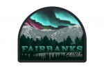 Fairbanks, Alaska - Mountains & Northern Lights - Contour