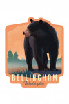 Bellingham, Washington - Lithograph - Black Bear - Contour