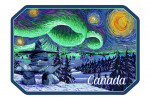 Canada - Starry Night - Northern Lights - Contour