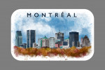 Montreal, Canada - Montreal Skyline - Watercolor - Contour