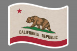 Santa Barbara, California - California State Flag - Tilly Timms - Contour