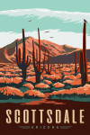 Scottsdale, Arizona - Desert Scene with Cactus