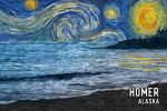 Homer, Alaska - Starry Night - Coastline