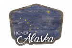 Homer, Alaska - Rustic State Flag - Contour