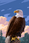 Painterly - Bald Eagle