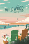 Wildwood, New Jersey - Painterly - Bottle This Moment - Beach Chairs
