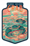 Wildwood, New Jersey - Fluid Linework - Crab - Contour