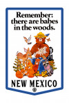 New Mexico - Vintage Poster - Smokey Bear - Babes in the Woods - Contour
