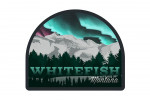 Whitefish, Montana - Mountains & Northern Lights - Contour