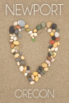 Newport, Oregon - Photography - Stone Heart on Sand