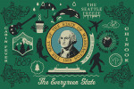 Washington - Illustrated State Flag -  State Series