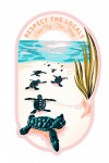 Cape May, New Jersey - Courageous Explorer Collection - Turtle, Respect the Locals - Contour