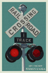 Jim Thorpe, Pennsylvania - Letterpress - Railroad Crossing