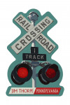 Jim Thorpe, Pennsylvania - Letterpress - Railroad Crossing - Contour