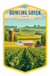 Bowling Green, Ohio - Lithograph - Corn Harvest - Contour