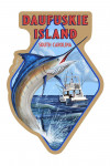 Daufuskie Island, South Carolina - Painterly - Marlin Fishing Scene - Contour