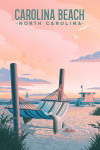 Carolina Beach, North Carolina - Lithograph - Salt Air, No Cares - Hammock on Beach