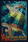 Carolina Beach, North Carolina - Mosaic - Turtle