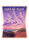 Carolina Beach, North Carolina - Lithograph - New Shows Nightly - Beach Sunset - Contour