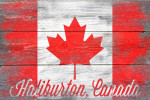 Haliburton, Canada - Rustic Flag