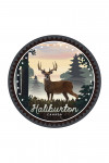 Haliburton, Canada - Painterly - Deer & Sunrise - Contour