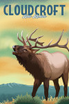 Cloudcroft, New Mexico - Lithograph - Elk