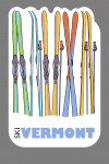 Vermont - Skis in Snow - Contour