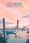 Calabash, North Carolina - Lithograph - Salt Air, No Cares - Hammock on Beach