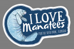 Fort De Soto Park, Florida - I Love Manatees - Contour - Lantern Press Artwork