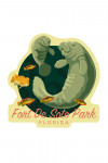 Fort De Soto Park, Florida - Manatee & Calf Swimming - Contour