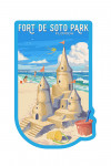 Fort De Soto Park, Florida - Painterly - Soak Up Summer - Sand Castle - Contour