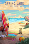 Spring Lake, New Jersey - Painterly - Beach Activities