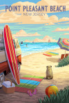 Point Pleasant Beach, New Jersey - Painterly - Beach Activities