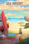 Sea Bright, New Jersey - Painterly - Beach Activities