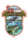San Diego, California - Montage - Contour