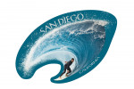 San Diego, California - Photography - Surfer in Perfect Wave - Contour