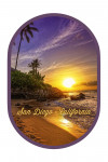 San Diego, California - Photography - Sunset & Palm - Contour