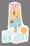 Lavallette, New Jersey - Summer Ice Cream Scene - Contour