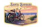 Santa Barbara, California - Painterly - Coastal Series - The Beach in Calling - Contour