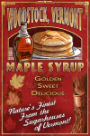 Woodstock, Vermont - Maple Syrup Vintage Sign