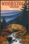Woodstock, Vermont - Mountains at Sunset