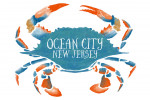 Ocean City, New Jersey - Watercolor - Blue Crab