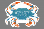 Ocean City, New Jersey - Watercolor - Blue Crab - Contour