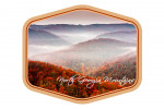 North Georgia Mountains - Photography - Autumn Fog Over Hills - Contour